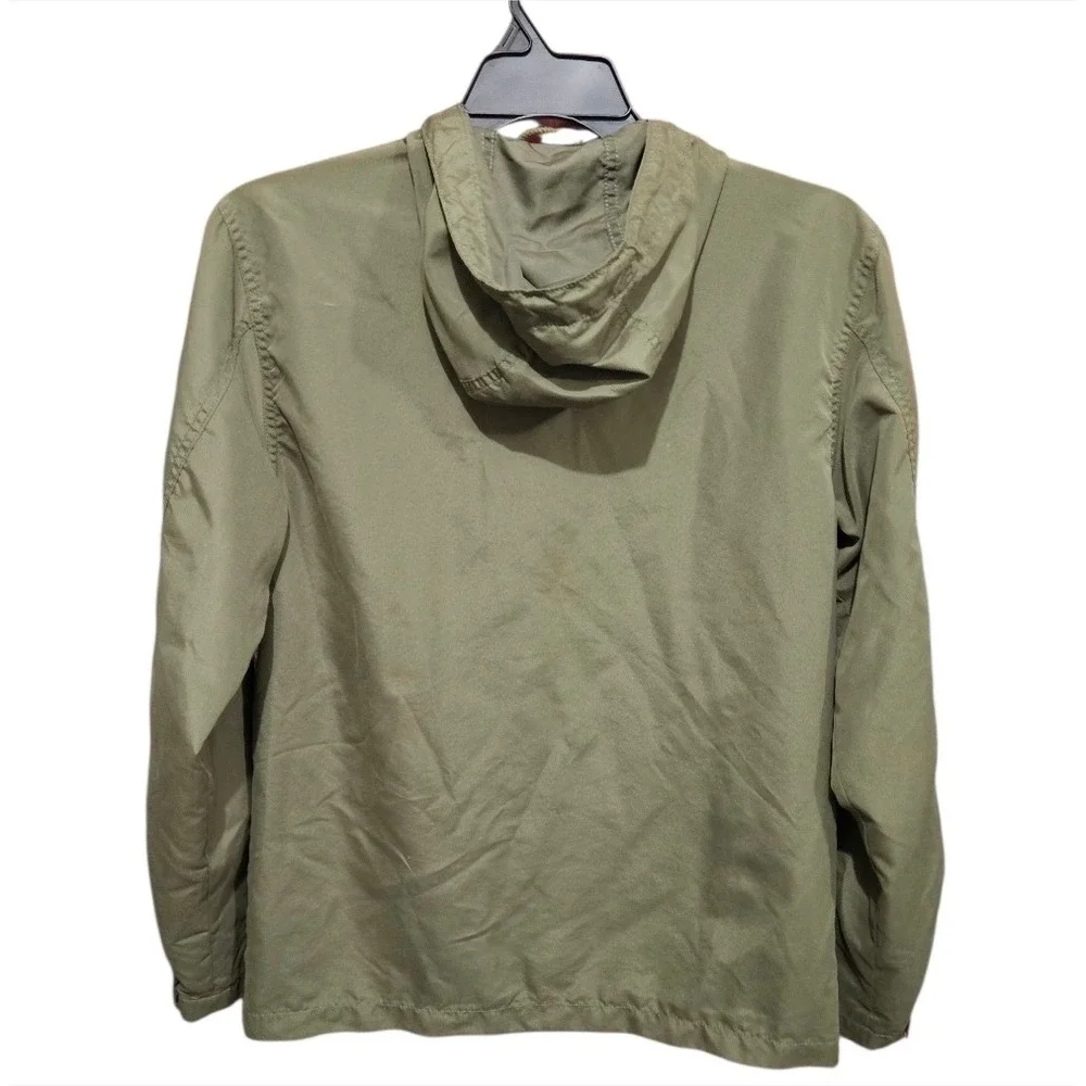 Old Navy Mens Anorak Bold Field Jacket Olive Green Hooded 826944-01 Size Medium